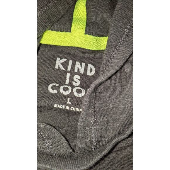 Kind Is Cool Girls Sz. L Black Hooded Top. Cute, Fun - Picture 4 of 8